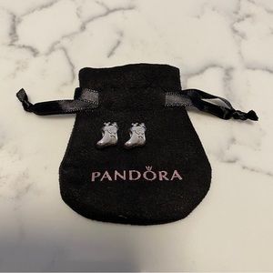 Set of 2 New Pandora Christmas Stocking Charms - Silver